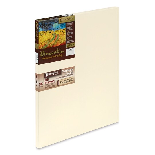 Masterpiece; Masterpiece Vincent Pro Artfix Linen Canvas - 14" x 18", Oil Primed; Category:Stretched Canvas; Image:1